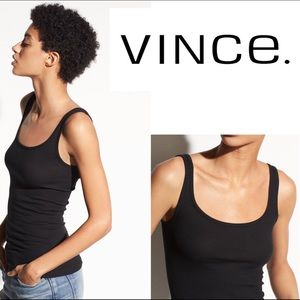 NWOT Vince Black Ribbed Tank Top